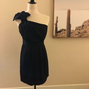 BCBGeneration One Shoulder Mini Dress Black